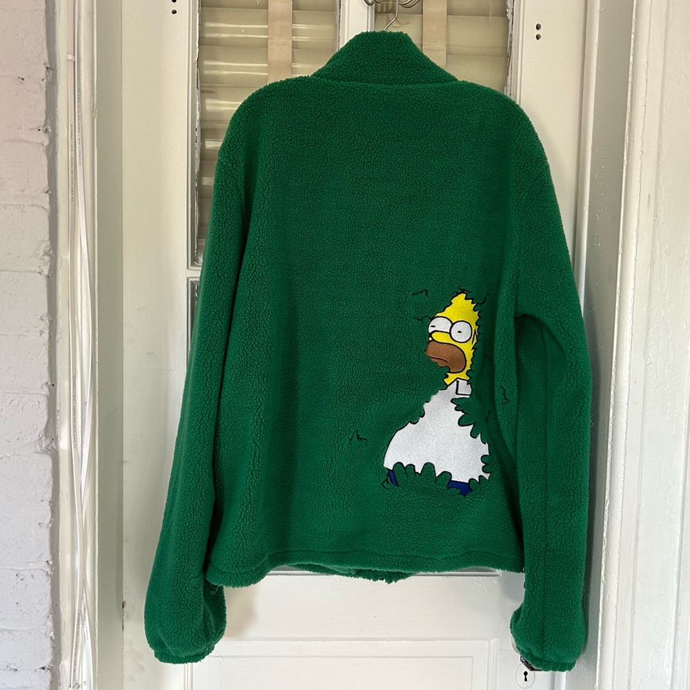 Homer Simpson bush fleece jacket